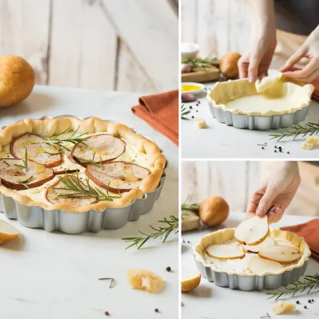 Moule à tartes avec fond élévateur design Ø 20cm