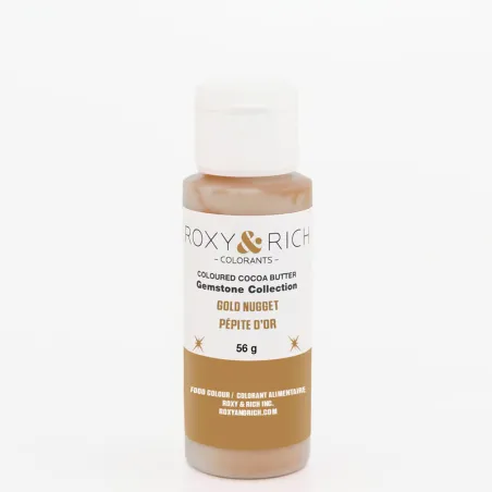 Dark gold cocoa butter for pralines and chocolate