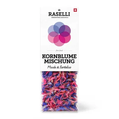 Essbare Bio Kornblumenblüten Mix aus der Schweiz
