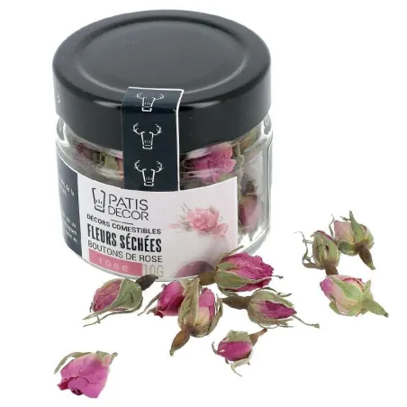 Boutons de rose comestibles séchés Rosa
