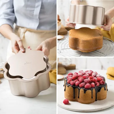 Flower baking dish 2in1 rose gold