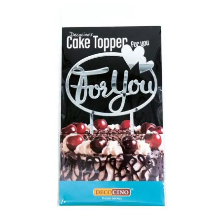 Cake topper "For You" mirror look