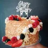 Cake Topper Happy Birthday effetto specchio