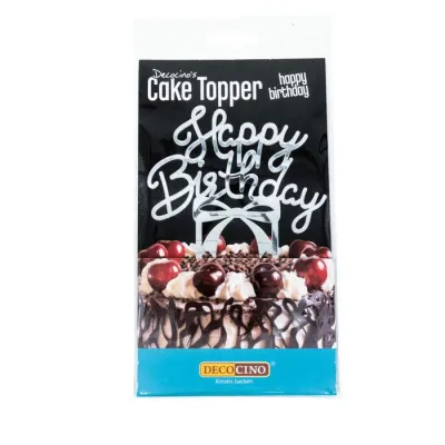 Happy Birthday Cake Topper mirror look