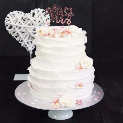 Cake Topper "Mr & Mrs" effetto specchio