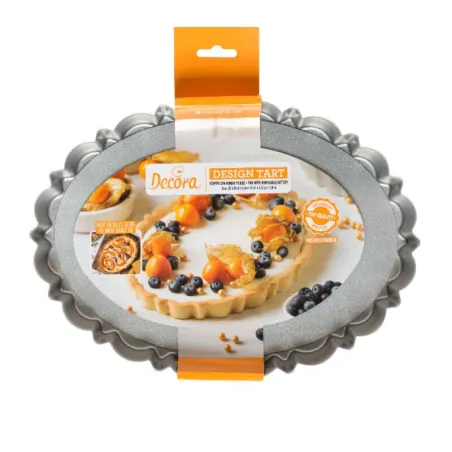 Moule à tartes design ovale avec fond élévateur, 29 x 20 cm