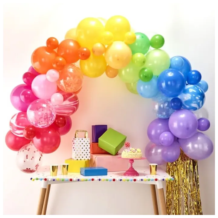 Guirlande de ballons arc-en-ciel, 85 pièces
