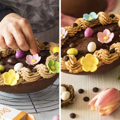 Decorazioni di zucchero a forma di fiore, grandi