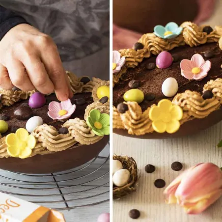 Decorazioni di zucchero a forma di fiore, grandi