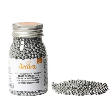 Sugar pearls silver small 100 g