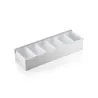 Ingredient container with 6 inserts made of chrome, nickel and steel