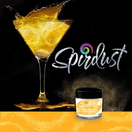 Glitter for cocktails gold-yellow