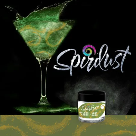 Paillettes pour cocktails or-vert