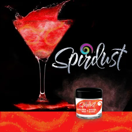 Glitter for cocktails gold-red