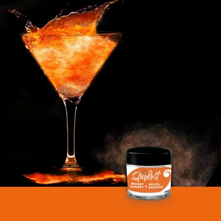 Glitter for cocktails Orange for dazzling drinks