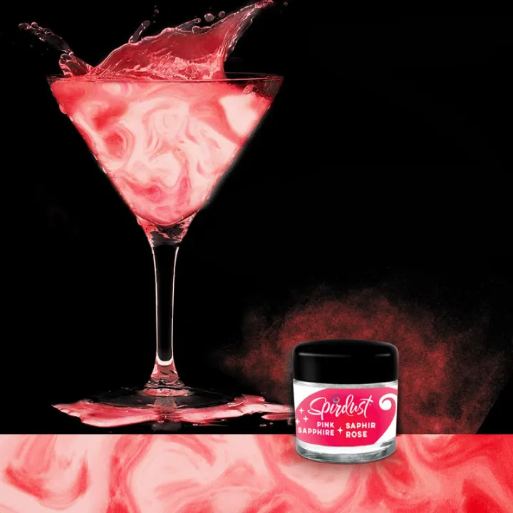 Glitter per cocktail madreperla rosa per drink scintillanti