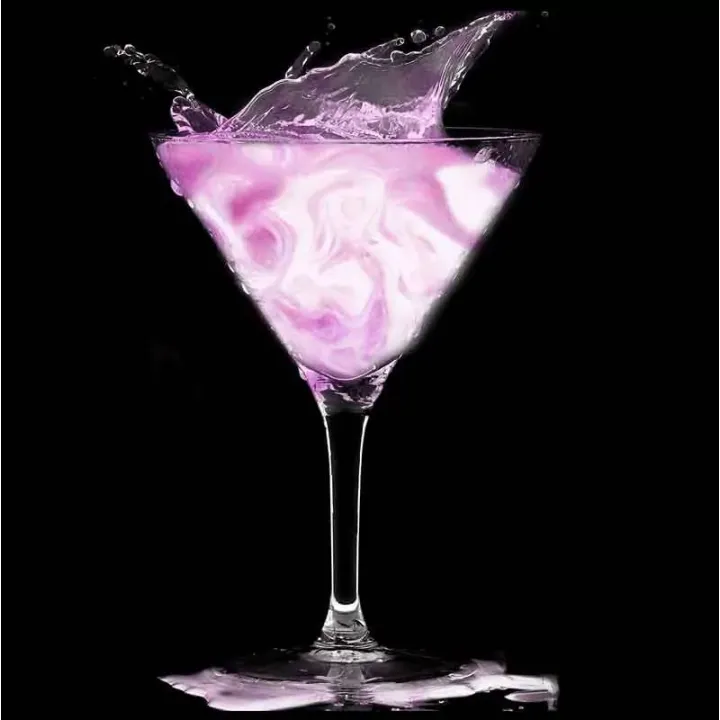 Glitter per cocktail Viola perlato per drink scintillanti