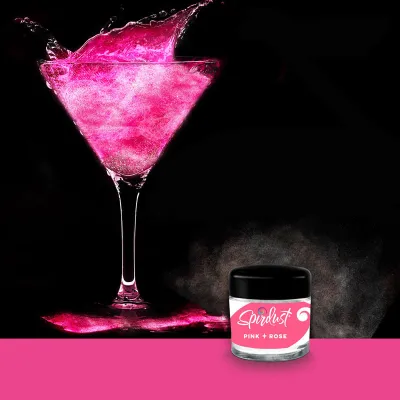 Glitzer für Cocktails Pink für schillernde Drinks