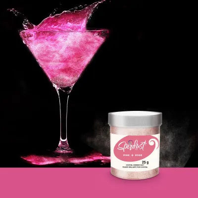 Glitzer für Cocktails Pink für schillernde Drinks