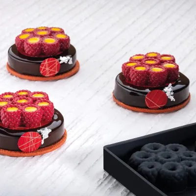 Moule en silicone Framboises Rond ⌀ 6 cm