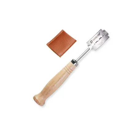 Wooden baker's knife with replaceable blade for bread