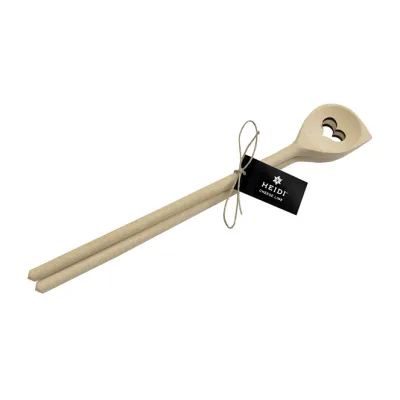 Holzkellenset Herz für leckere Gerichte