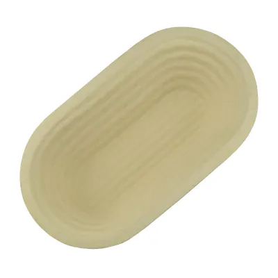 Holzschliff-Gärkörbchen oval, Rille, 23 x 12 x 7 cm für perfekte Brote