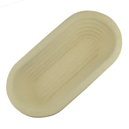 Cestino di lievitazione in fibra di legno ovale, rigato, 29 x 13 x 7 cm per pani perfetti