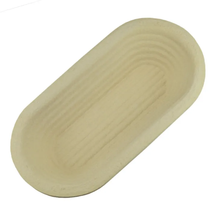 Holzschliff-Gärkörbchen oval, Rille, 29 x 13 x 7 cm für perfekte Brote