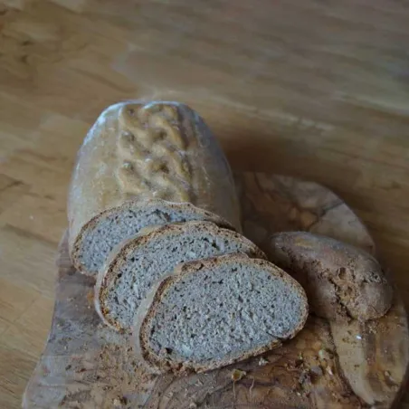 Cestino di lievitazione in fibra di legno rettangolare, treccia, 25 x 13 x 7 cm per pani perfetti