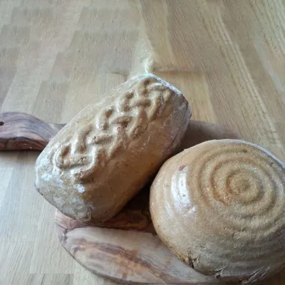 Cestino di lievitazione in fibra di legno rettangolare, treccia, 25 x 13 x 7 cm per pani perfetti