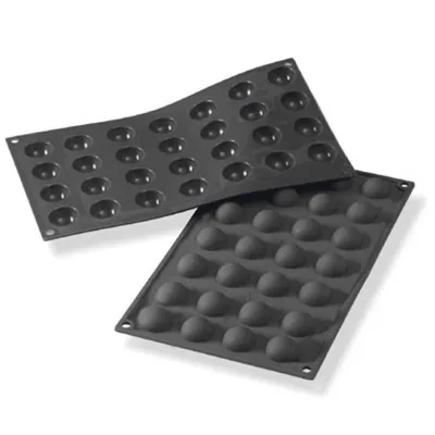 Halbkugel Silikonform Ø 2,5 cm, 28 Stück für Süsses und Salziges