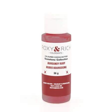 Cocoa butter highly glittering dark red