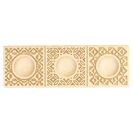 Stampo in legno intagliato a mano per ravioli set da 3 Decor