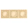 Handgeschnitzte Ravioli 3er-Holzform Decor