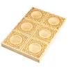 Handgeschnitzte Ravioli 6er-Holzform Mandala