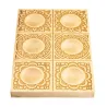 Handgeschnitzte Ravioli 6er-Holzform Mandala