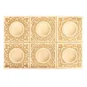 Handgeschnitzte Ravioli 6er-Holzform Mandala