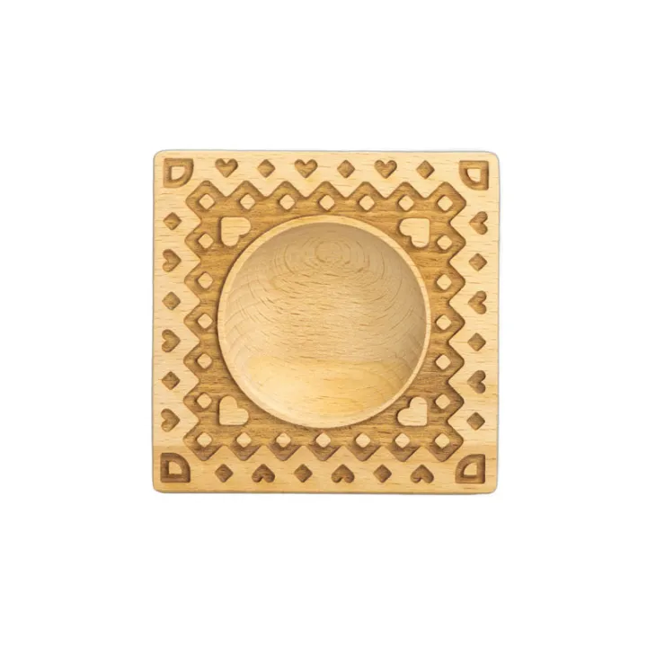 Stampo per ravioli in legno intagliato a mano XL Cuori