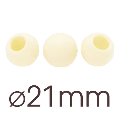 63 Mini Hohlkugeln Weiss Ø 21 mm für hausgemachte Truffes