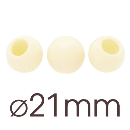 63 mini sfere cave bianche Ø 21 mm per tartufi artigianali