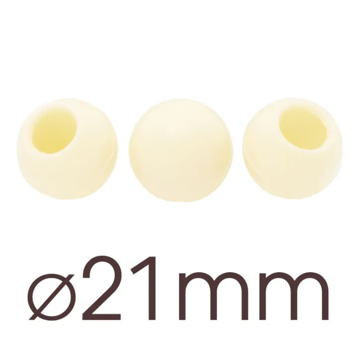 63 mini sfere cave bianche Ø 21 mm per tartufi artigianali