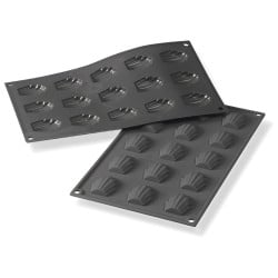 Silicone mold madeleine & bear paws 4.4 x 3.4 cm, 15 pieces