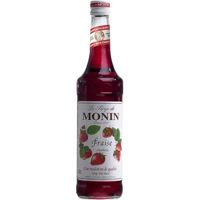 Monin Erdbeer Sirup, 250 ml für Drinks und Tortenfüllungen