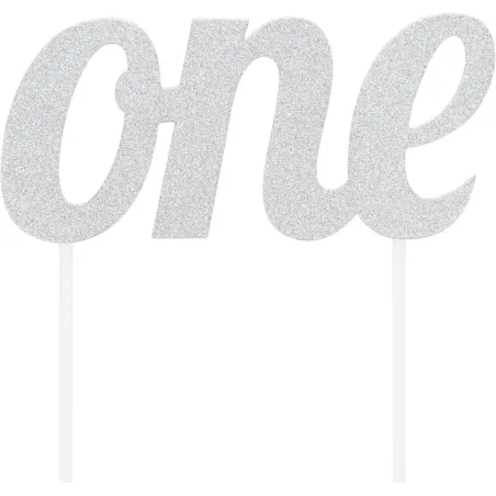 One Cake Topper Argent