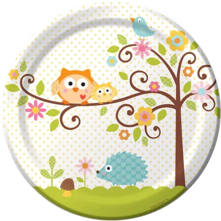 Piatti di Cartone Albero Party, 8 pezzi