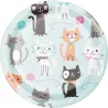Piatti di Cartone Gatto Party Piccoli, 8 pezzi