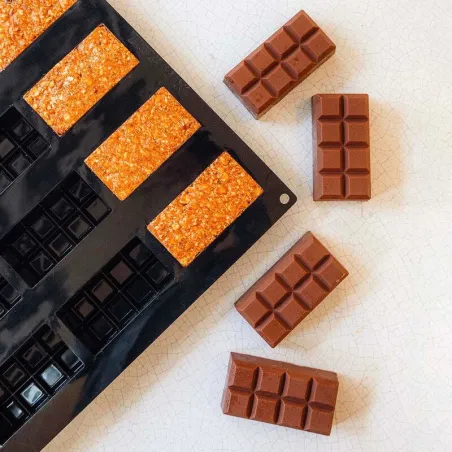 Silicone mold mini chocolate bars, 16 pieces