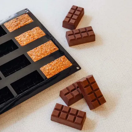 Moule en silicone pour mini-tablettes de chocolat, 16 pièces
