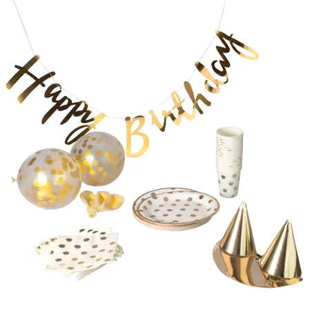 Party accessories box "Party in a Box" Gold